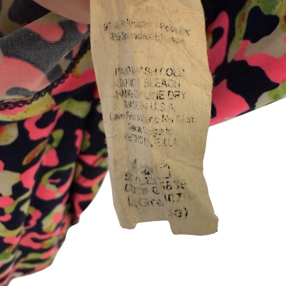 GoodTime USA Women's Navy Pink Leopard Print Knee Length Dress M Party/Cocktail - Picture 8 of 9